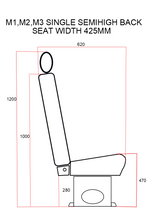 A1 Single Semi-High Back Rear Van Seat thumbnail