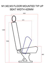 A1 Single Floor Mounted Fold-up Van Seat thumbnail