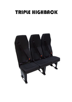A1 Triple High Back Crash Tested Van Minibus Coach Seating thumbnail