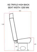 A1 Triple High Back Crash Tested Van Minibus Coach Seating thumbnail