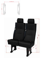 A1 Double Semi-High Back Crash Tested Camper Van Minibus Coach Seating. thumbnail
