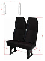 A1 Double High Back Crash Tested Van Minibus Coach Seating thumbnail
