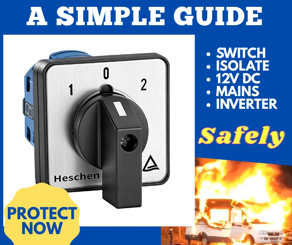 SW8 Campervan Dual Power Switch – Inverter Battery Mains Isolater Switch HACK