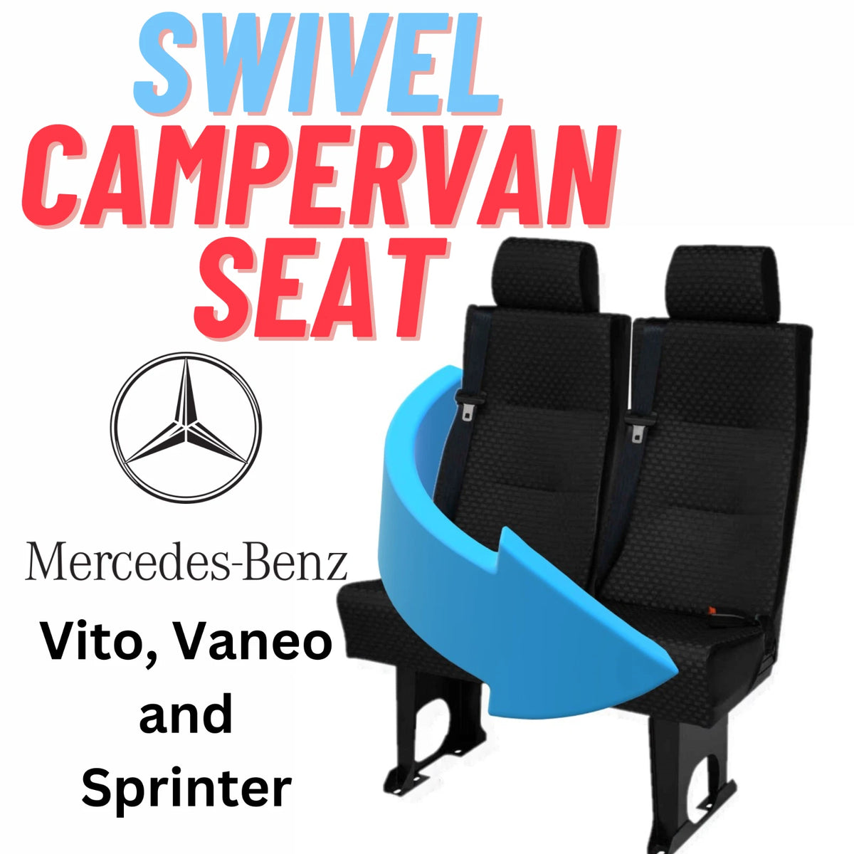 DS1 Merc Vito Sprinter double Van seat swivel. Here's how to rotate it for less