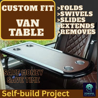 LT1 Save on Self Build Camper Van Folding, Swivelling, Extending Removable Table