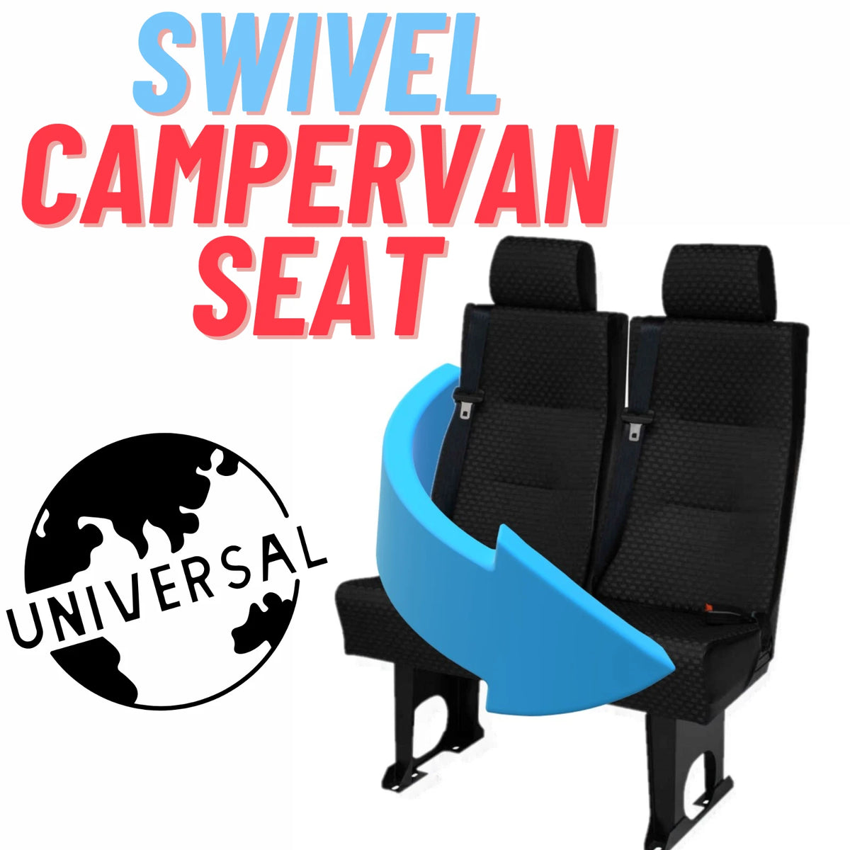 DS1 Swivel, Rotate ANY Double Van Seat. (Master, Movano, Daily, Sprinter etc)