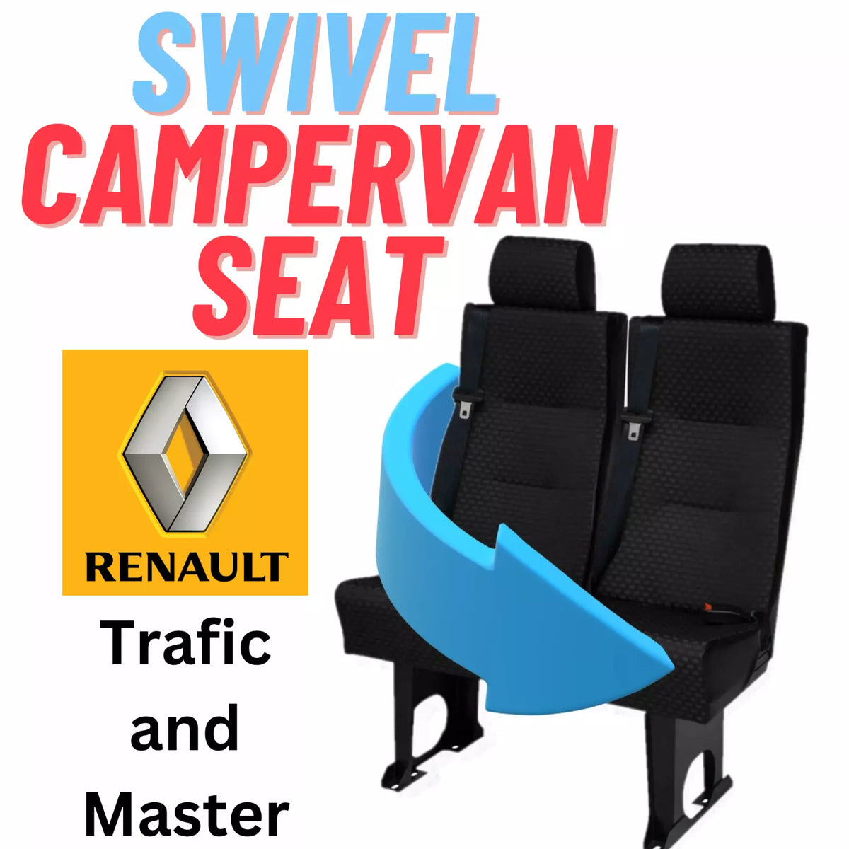 DS1 Ren. Trafic, Master double Van seat swivel. How to rotate it for less.