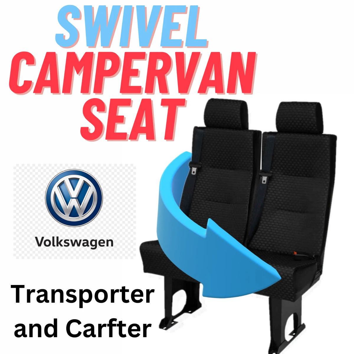 DS1 VW Transporter, Crafter double Van seat swivel. How to rotate it for less.