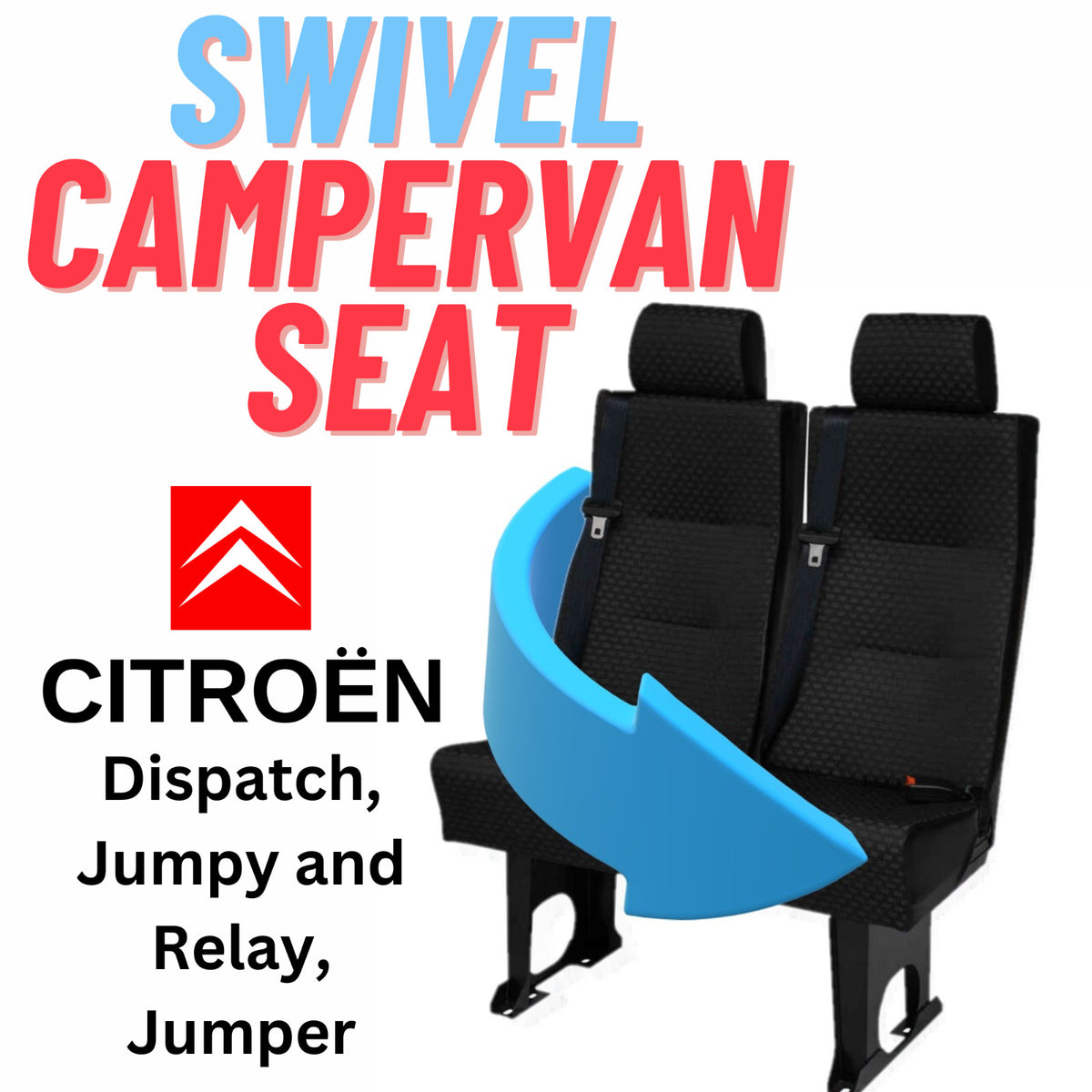 DS1 Citroen Dispatch, Relay  double seat swivel. How to rotate it for less.