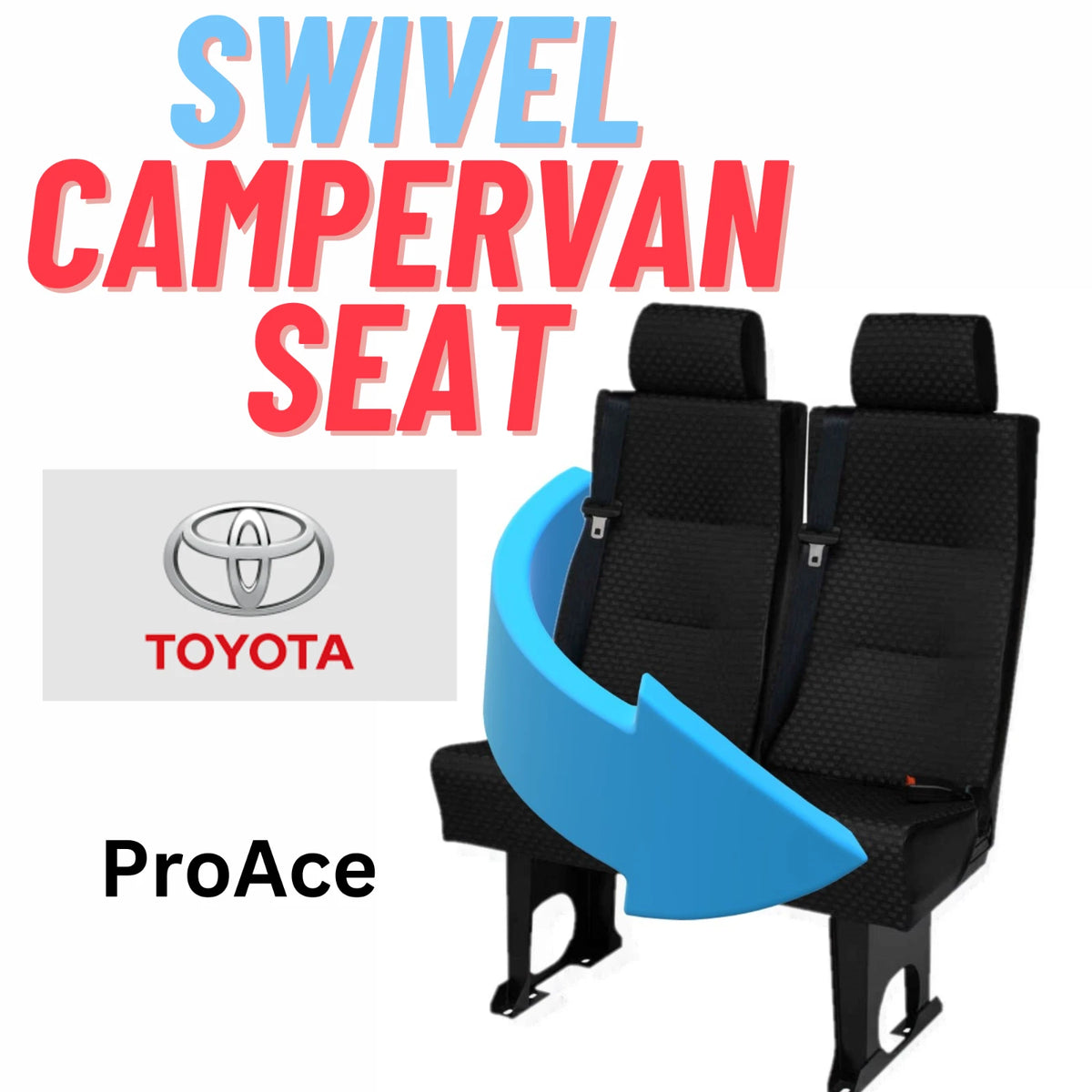 DS1 Toyota ProAce double Van seat swivel. Here's how to rotate it for less.