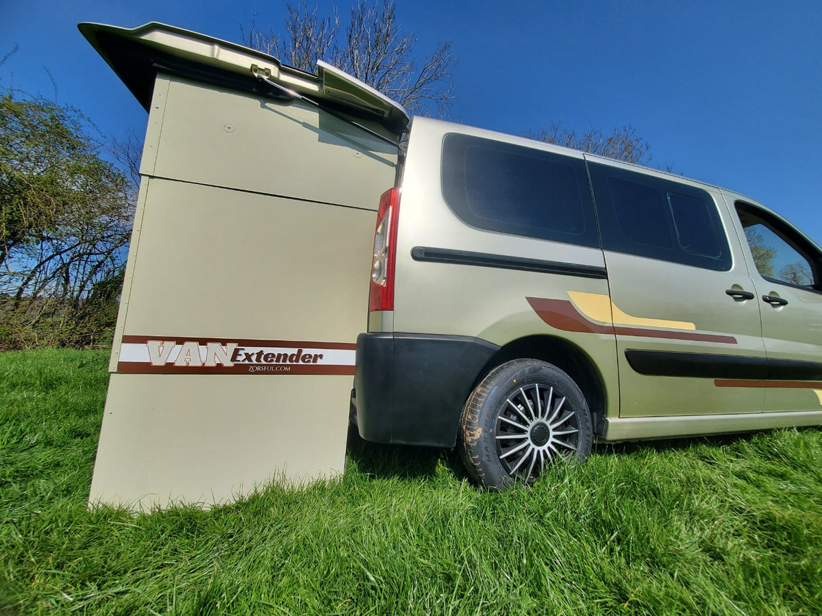 VE7 Camper Van Extender. Alternative to Fabric Awning & Pop Top Elevating Roof