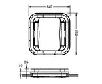 Low profile Slimline Camper Van Pop-up Roof Skylight Vent Moon Roof Escape Hatch thumbnail